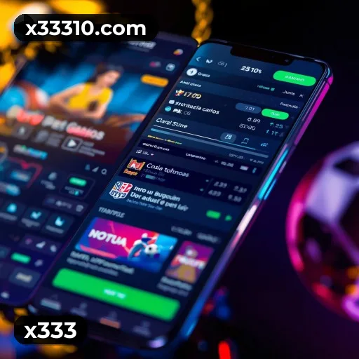 Aplicativo móvel x333 para iOS e Android